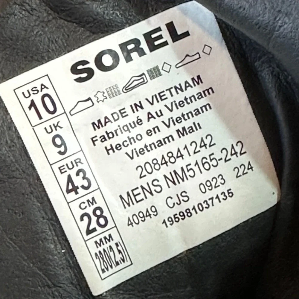 Sorel Ankeny II Hiker Boots Mens 10 Waterproof Hiking Brown Winter Casual